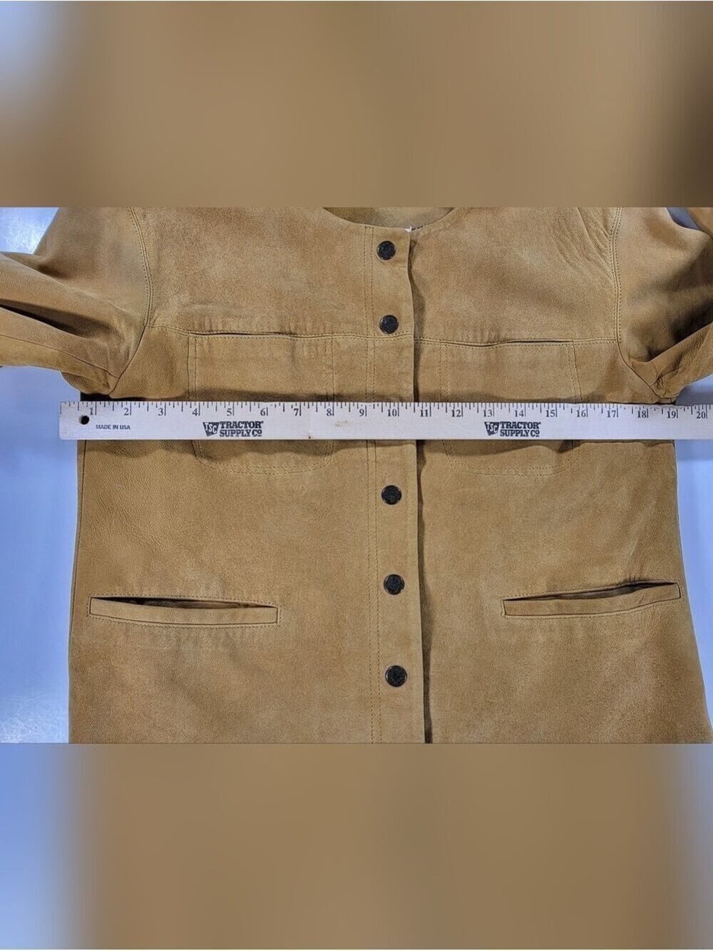 Free People Jacket Coat Sheep Suede Leather Tan Cropped Western Concert Festival - Picture 6 of 12